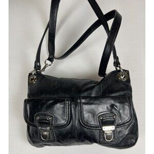 Coach Women Metallic Silver Poppy Hippie Leather Shoulder Bag Retro 18996